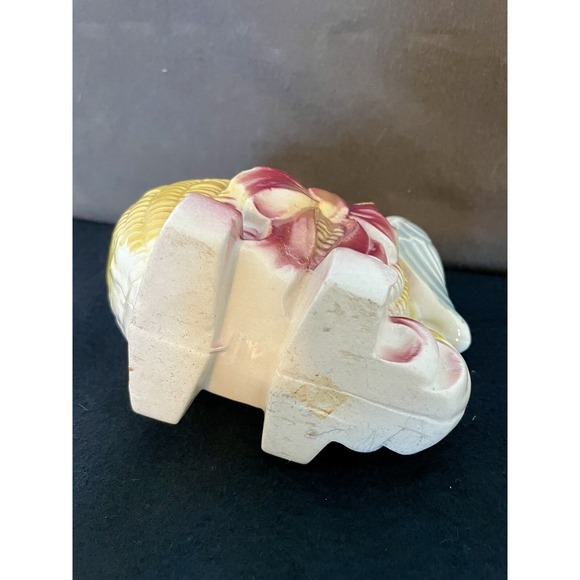 Vintage Nursery Planter Stork on Baby Buggy  6 1/2" - Picture 8 of 9